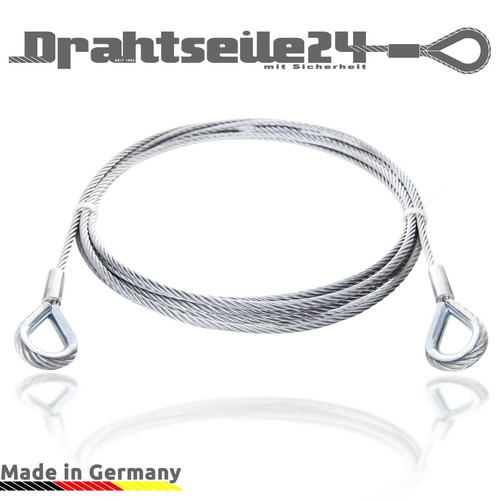 Drahtseil mit kausche 2mm - kausche, 3mm